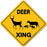 Deer X-ing Sign