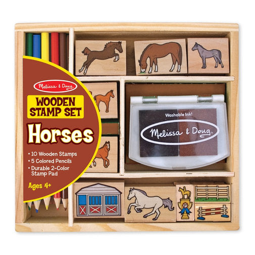 Horses Wooden Stamp Set