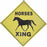 Horses X-Ing Sign