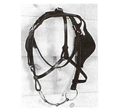 Leather Pigeon Wing Bridle Plain Draft
