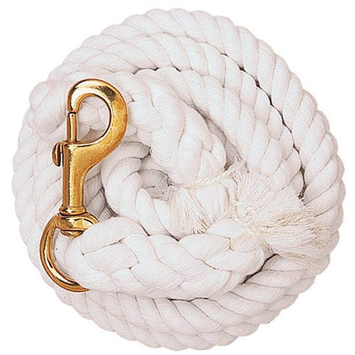 10' White Cotton Lead Rope