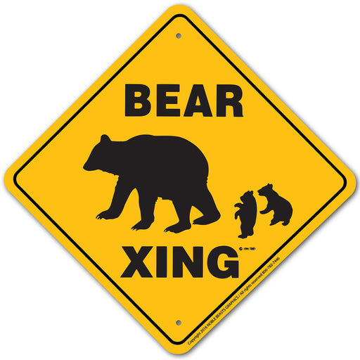 Bear X-ing Sign