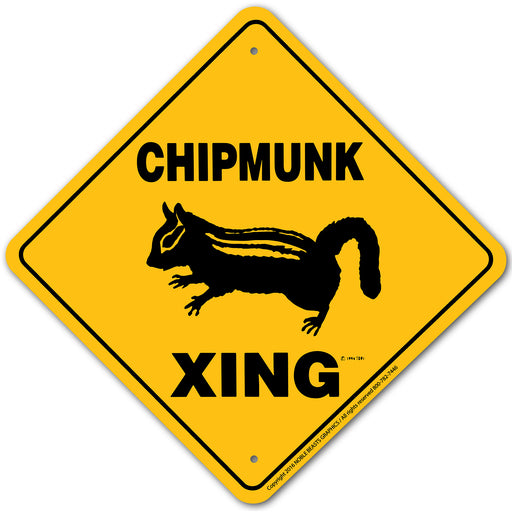 Chipmunk X-ing Sign