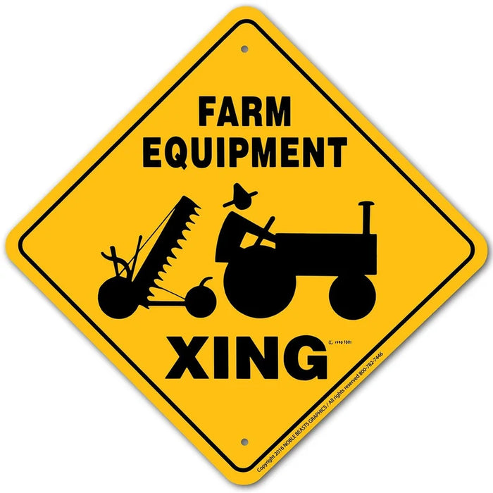 Farm Equipment X-ing Sign