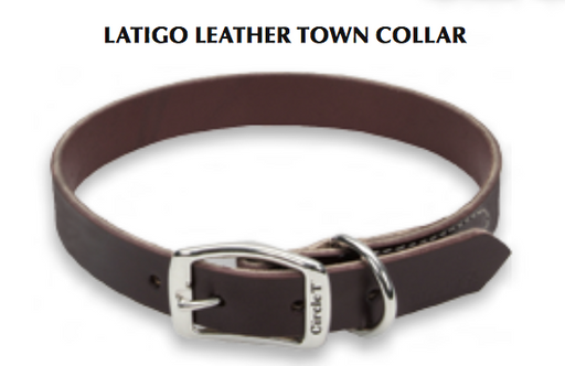 Wide Leather Town Town Collar