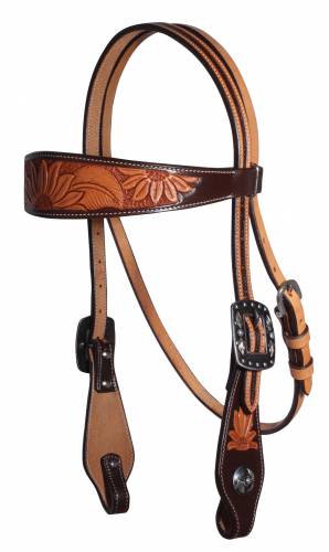 PC Headstall Browband Sunflower