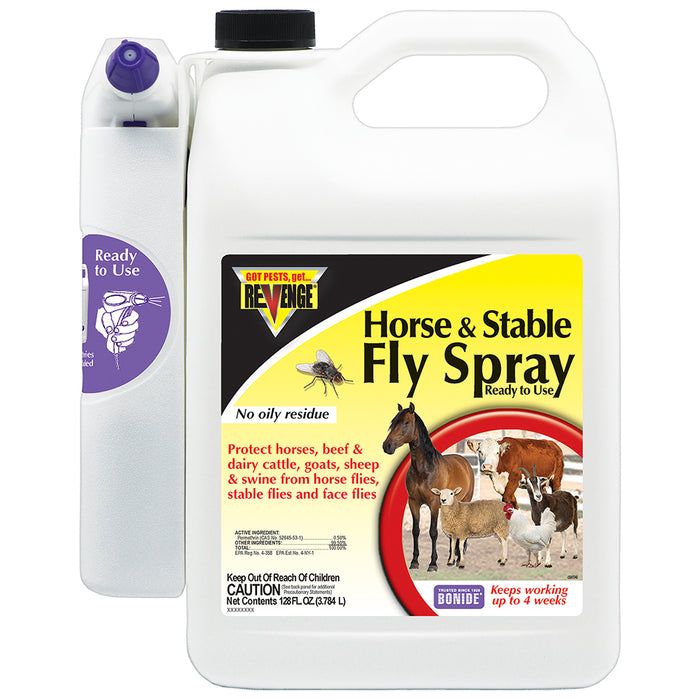Revenge Horse & Stable Fly Spray w/Power Ready to Use (Gallon)