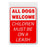 All Dogs Welcome Child Leash Sign
