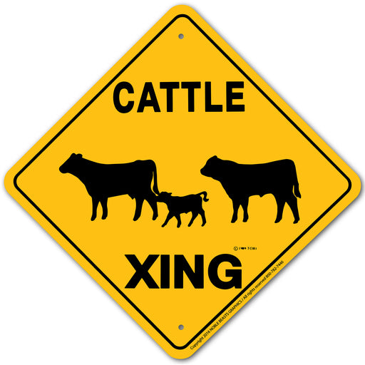 Cattle X-ing Sign