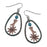 Turq Earring With Copper Spur Rowel