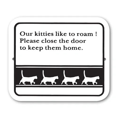 Our Kitties Roam Sign