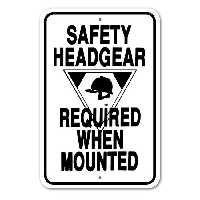 Safety Headgear Required Sign