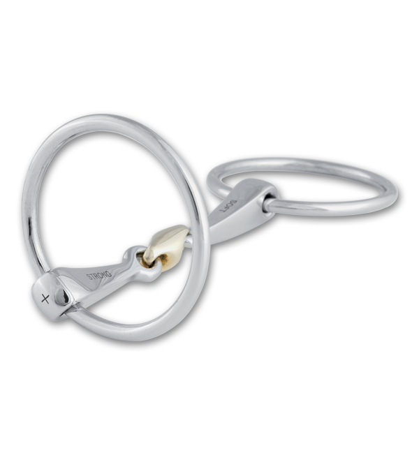 Stubben 2 in 1 Loose Ring Snaffle Bit (Stainless Steel Mouth with Copper Joint)