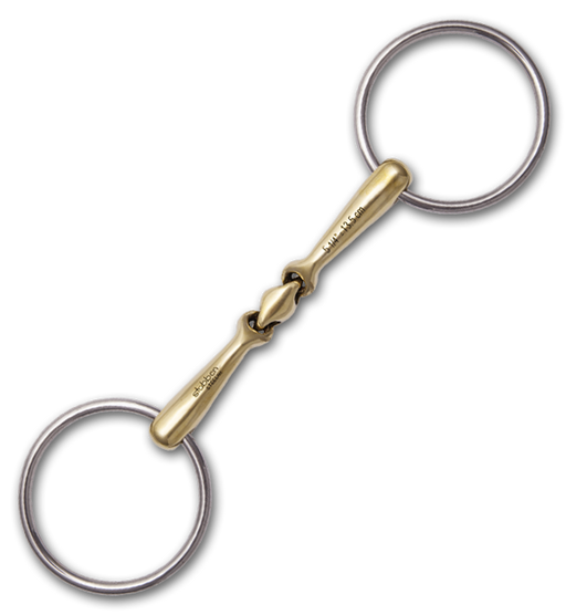 Stubben Quick Contact Loose Ring Snaffle - Double Jointed (Copper)